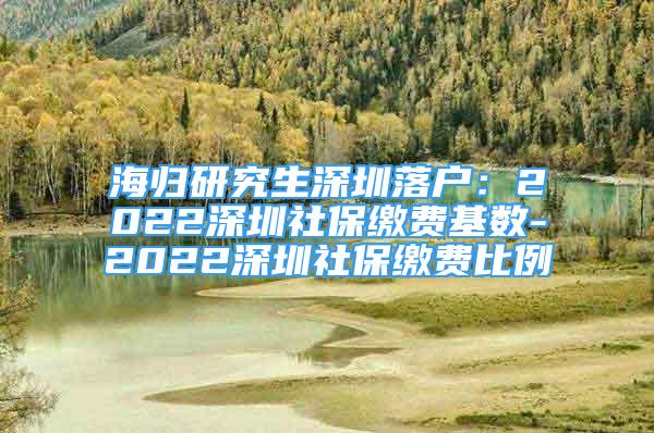 海歸研究生深圳落戶：2022深圳社保繳費(fèi)基數(shù)-2022深圳社保繳費(fèi)比例