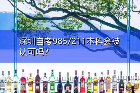 深圳自考985/211本科會被認(rèn)可嗎？