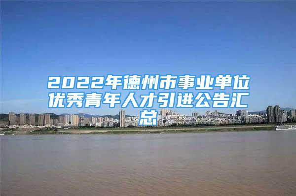 2022年德州市事業(yè)單位優(yōu)秀青年人才引進(jìn)公告匯總