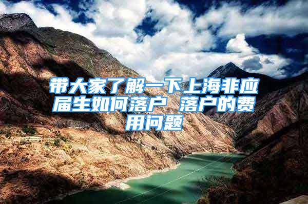 帶大家了解一下上海非應(yīng)屆生如何落戶 落戶的費(fèi)用問題