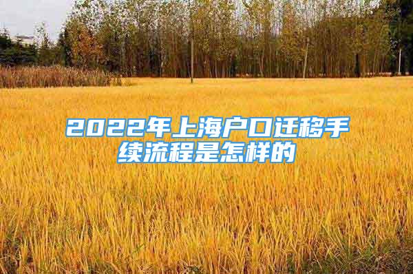 2022年上海戶(hù)口遷移手續(xù)流程是怎樣的