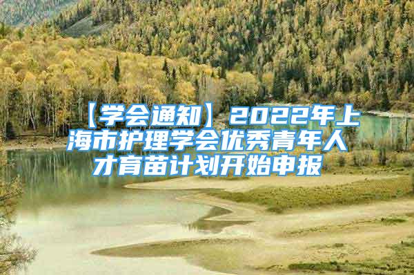 【學(xué)會(huì)通知】2022年上海市護(hù)理學(xué)會(huì)優(yōu)秀青年人才育苗計(jì)劃開(kāi)始申報(bào)