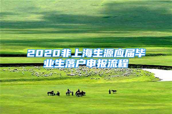 2020非上海生源應(yīng)屆畢業(yè)生落戶申報(bào)流程