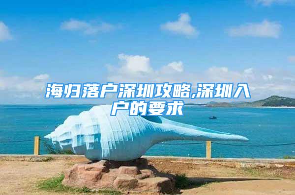 海歸落戶深圳攻略,深圳入戶的要求