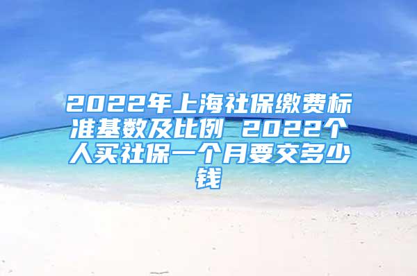 2022年上海社保繳費標準基數(shù)及比例 2022個人買社保一個月要交多少錢