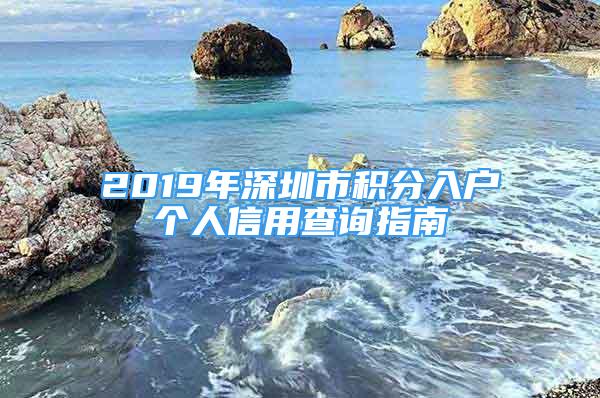 2019年深圳市積分入戶個(gè)人信用查詢指南