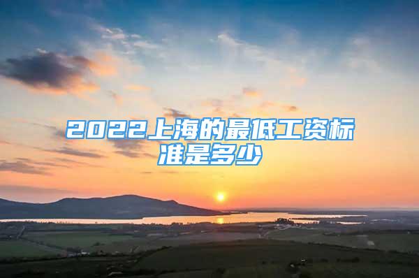 2022上海的最低工資標(biāo)準(zhǔn)是多少