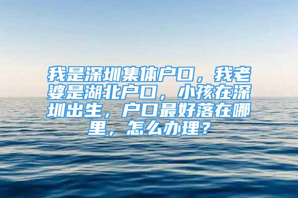 我是深圳集體戶口，我老婆是湖北戶口，小孩在深圳出生，戶口最好落在哪里，怎么辦理？