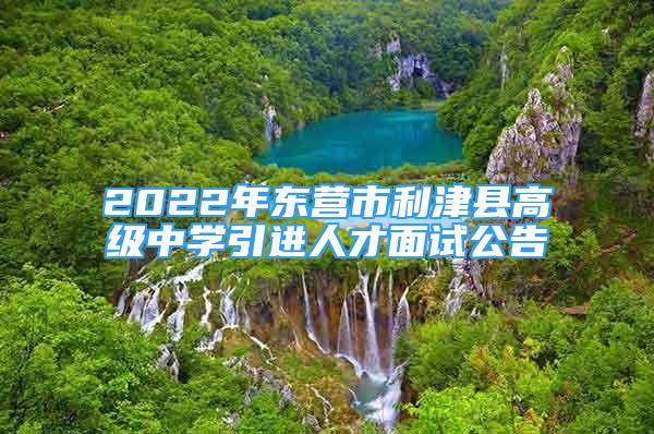 2022年東營市利津縣高級中學(xué)引進(jìn)人才面試公告