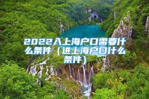 2022入上海戶口需要什么條件（進上海戶口什么條件）