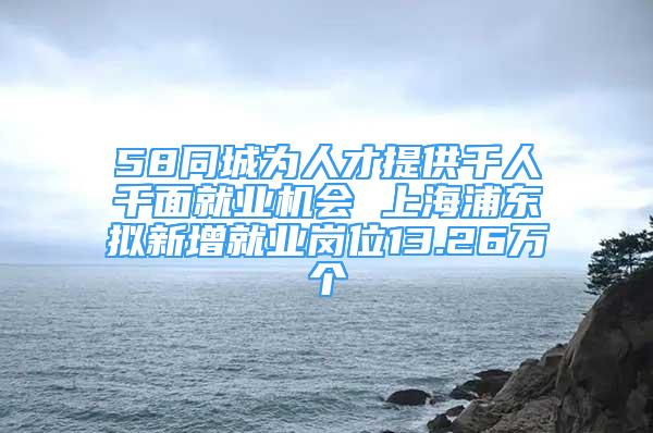 58同城為人才提供千人千面就業(yè)機會 上海浦東擬新增就業(yè)崗位13.26萬個