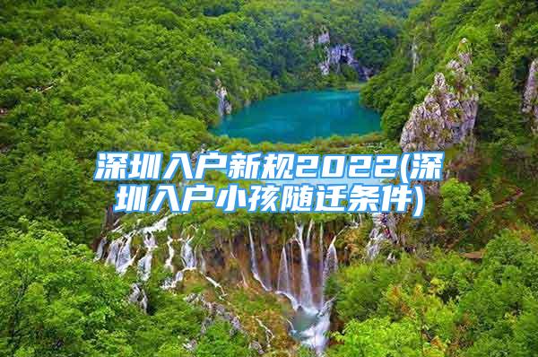 深圳入戶新規(guī)2022(深圳入戶小孩隨遷條件)