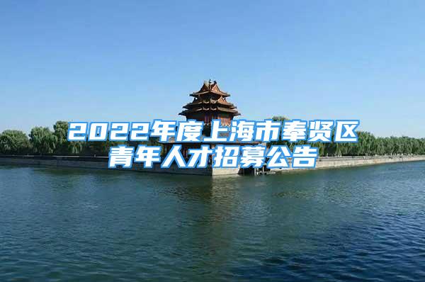 2022年度上海市奉賢區(qū)青年人才招募公告