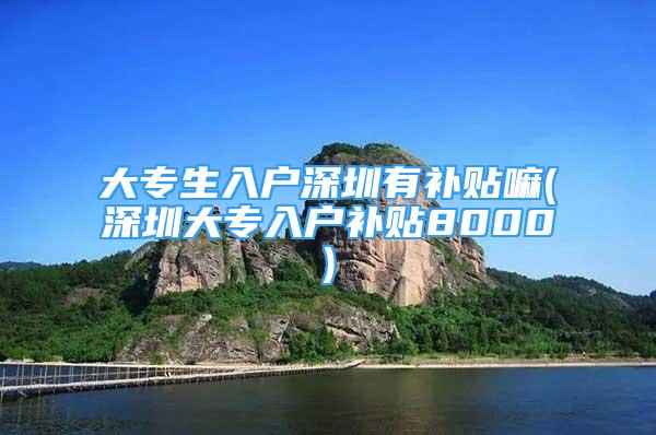 大專生入戶深圳有補貼嘛(深圳大專入戶補貼8000)