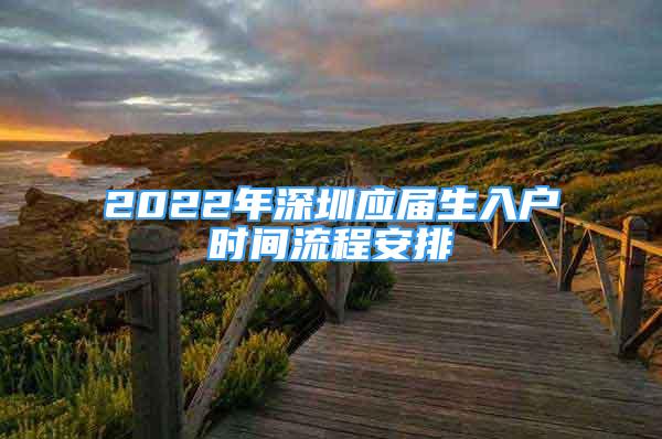 2022年深圳應屆生入戶時間流程安排