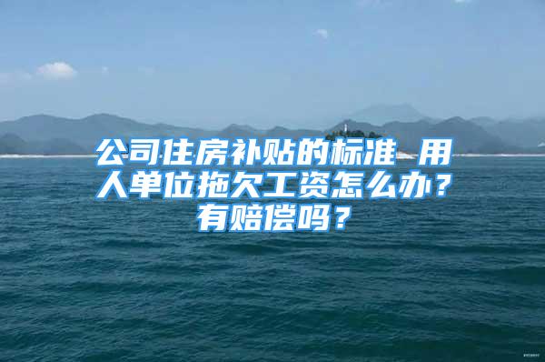 公司住房補貼的標(biāo)準(zhǔn) 用人單位拖欠工資怎么辦？有賠償嗎？