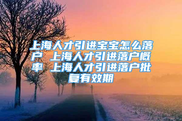 上海人才引進(jìn)寶寶怎么落戶 上海人才引進(jìn)落戶概率 上海人才引進(jìn)落戶批復(fù)有效期