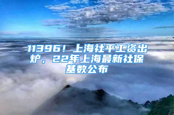 11396！上海社平工資出爐，22年上海最新社?；鶖?shù)公布