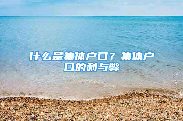 什么是集體戶口？集體戶口的利與弊