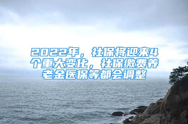 2022年，社保將迎來4個重大變化，社保繳費養(yǎng)老金醫(yī)保等都會調(diào)整