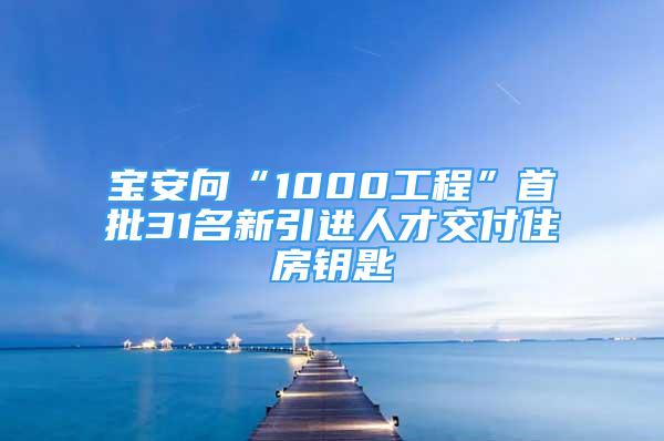 寶安向“1000工程”首批31名新引進人才交付住房鑰匙