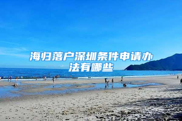 海歸落戶深圳條件申請(qǐng)辦法有哪些