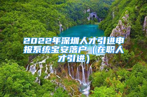 2022年深圳人才引進(jìn)申報(bào)系統(tǒng)寶安落戶（在職人才引進(jìn)）