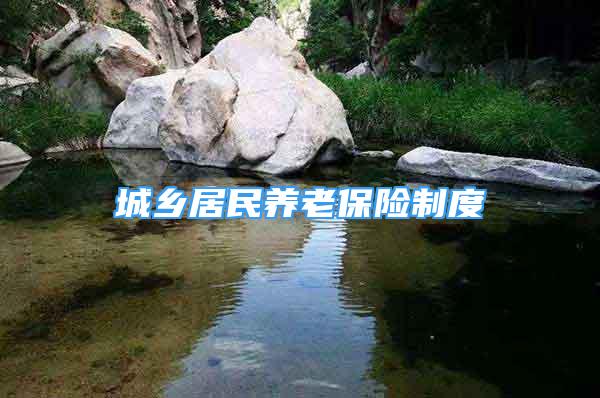 城鄉(xiāng)居民養(yǎng)老保險(xiǎn)制度