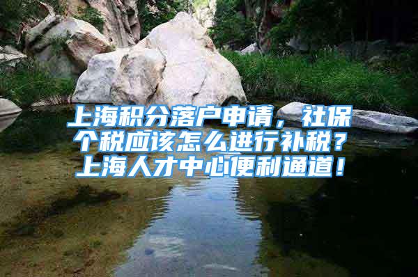 上海積分落戶申請(qǐng)，社保個(gè)稅應(yīng)該怎么進(jìn)行補(bǔ)稅？上海人才中心便利通道！