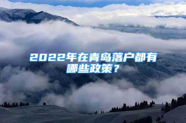 2022年在青島落戶都有哪些政策？