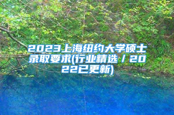 2023上海紐約大學(xué)碩士錄取要求(行業(yè)精選／2022已更新)