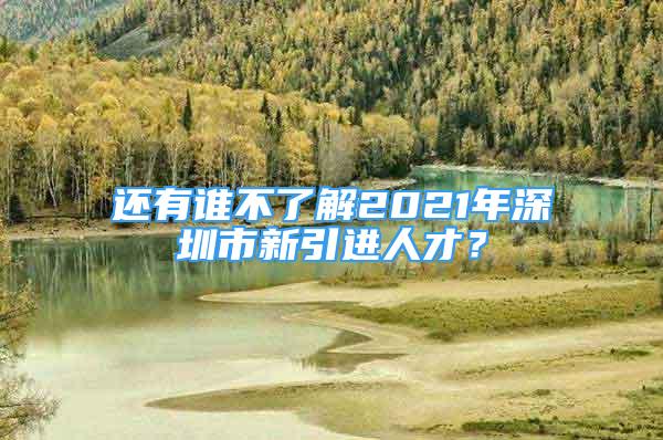 還有誰(shuí)不了解2021年深圳市新引進(jìn)人才？