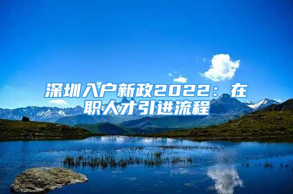 深圳入戶新政2022：在職人才引進(jìn)流程