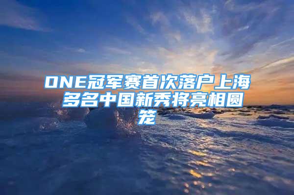 ONE冠軍賽首次落戶上海 多名中國(guó)新秀將亮相圓籠