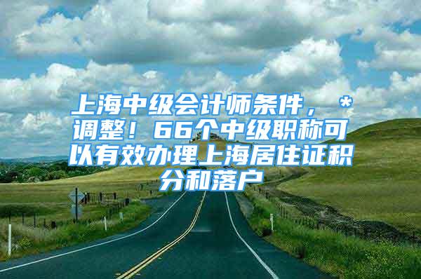 上海中級(jí)會(huì)計(jì)師條件，＊調(diào)整！66個(gè)中級(jí)職稱可以有效辦理上海居住證積分和落戶