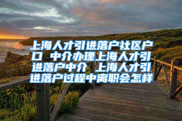 上海人才引進落戶社區(qū)戶口 中介辦理上海人才引進落戶中介 上海人才引進落戶過程中離職會怎樣