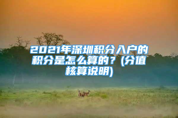 2021年深圳積分入戶的積分是怎么算的？(分值核算說明)