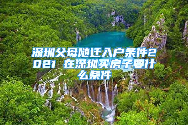 深圳父母隨遷入戶條件2021 在深圳買房子要什么條件