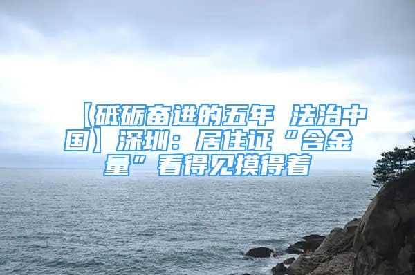 【砥礪奮進(jìn)的五年 法治中國(guó)】深圳：居住證“含金量”看得見(jiàn)摸得著