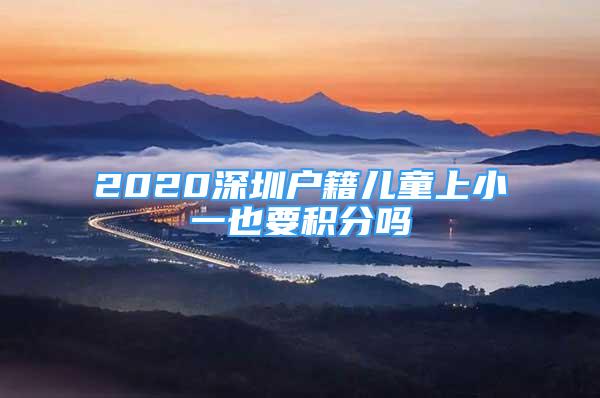 2020深圳戶籍兒童上小一也要積分嗎