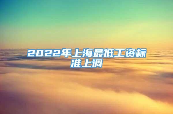 2022年上海最低工資標(biāo)準(zhǔn)上調(diào)