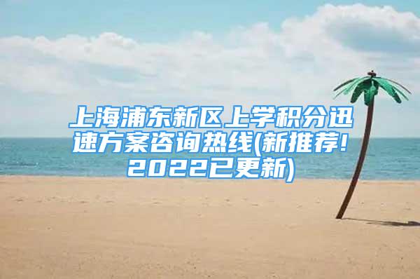 上海浦東新區(qū)上學積分迅速方案咨詢熱線(新推薦!2022已更新)