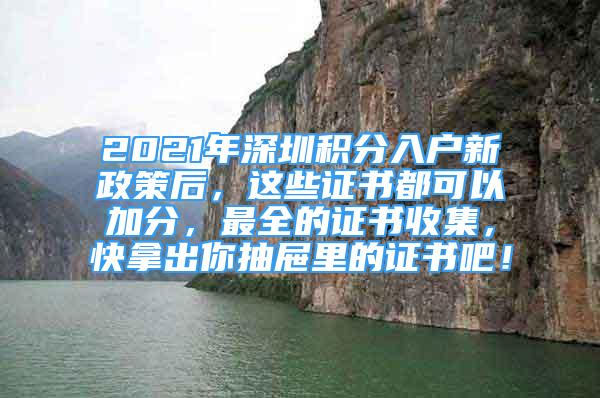 2021年深圳積分入戶新政策后，這些證書都可以加分，最全的證書收集，快拿出你抽屜里的證書吧！