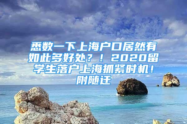 悉數(shù)一下上海戶口居然有如此多好處？！2020留學(xué)生落戶上海抓緊時(shí)機(jī)！附隨遷