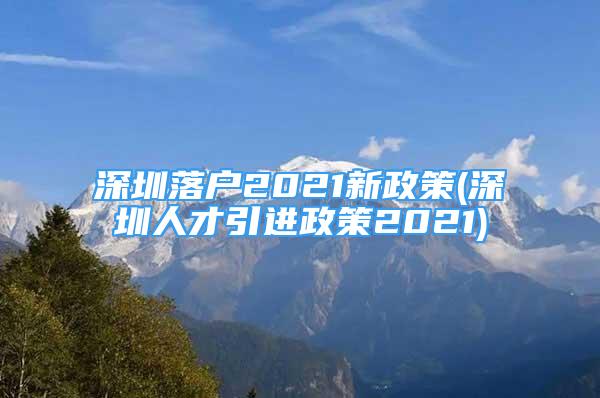 深圳落戶2021新政策(深圳人才引進(jìn)政策2021)