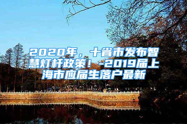 2020年，十省市發(fā)布智慧燈桿政策！-2019屆上海市應屆生落戶最新