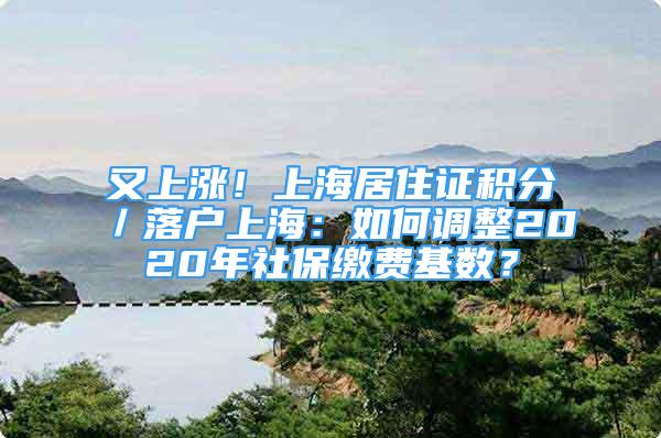 又上漲！上海居住證積分／落戶上海：如何調(diào)整2020年社保繳費基數(shù)？