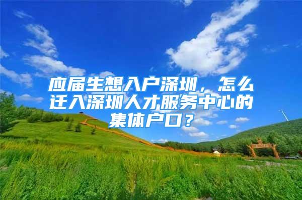 應(yīng)屆生想入戶深圳，怎么遷入深圳人才服務(wù)中心的集體戶口？