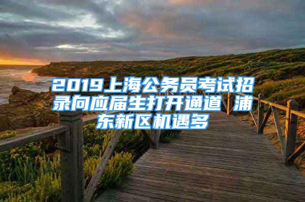 2019上海公務員考試招錄向應屆生打開通道 浦東新區(qū)機遇多