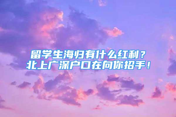 留學(xué)生海歸有什么紅利？北上廣深戶口在向你招手！